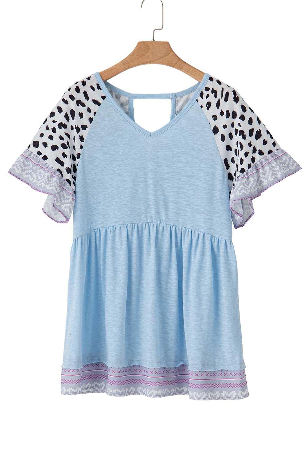 Blouse à col en V et manches -A WOMAN WE LOVE