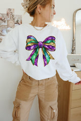 White drooping shoulder sweatshirt *