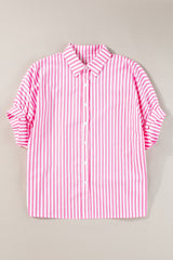 Chemise oversize à rayures roses *-A WOMAN WE LOVE