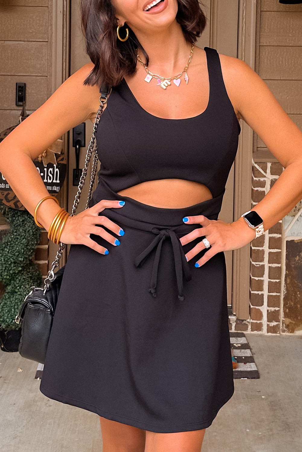 Mini-black tank top black size *