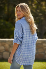 Camisa de manga larga abotonada en mosaicos *