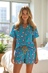 Ensemble pyjama chemise à manches courtes *