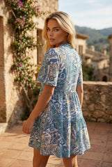 Robe bohème à imprimé cachemire fleuri*