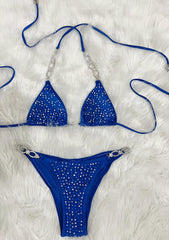 Maillot de bain bijoux strass Bleu