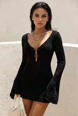 💖 NEGRO DIVINA – The sensual crochet dress with irresistible charm