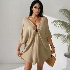 ✨ BEIGE DIVIN – La robe fluide au charme irrésistiblement sensuel