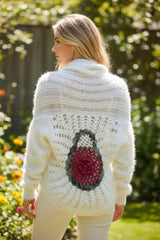 Gilet doux ajouré motif fleur – HOLD