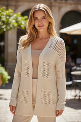 🧶 Gilet ajouré beige – Encuentro