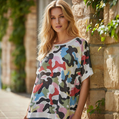 Pull ample camouflage pastel