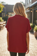 ❤️ Gilet long ajouré rouge – DEXTER