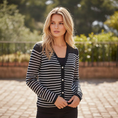 💙 Gilet rayé en lin – RICH & ROYAL