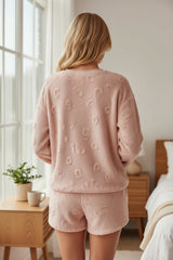 Large two -room living room set in Light pink textured pink textured