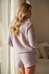 Large two -room living room set in Léopard textured Léopard Van