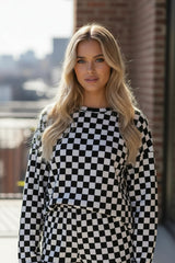 Black living room set with long sleeve top *