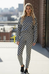 Black living room set with long sleeve top *