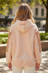 Sherpa Holdie Beige de Half-Zip y Beige Light Beige de gran tamaño