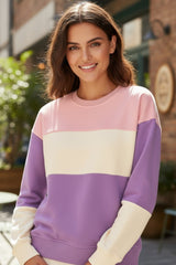 Patchwork drooping shoulder sweatshirt *