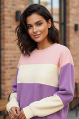 Patchwork drooping shoulder sweatshirt *