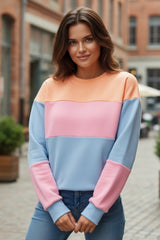 Sky blue sweatshirt with drooping shoulders *
