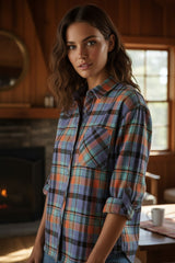 Amplia camisa vintage para baldosas naranjas *