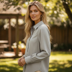 Camisa suelta de la manga del balón *