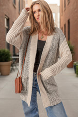 Cardigan Color Block à Poches