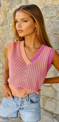Chevron knitting tank top *