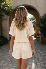 High textured set with short sleeves *