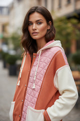 Chaqueta de corte de coral con textura coral coral