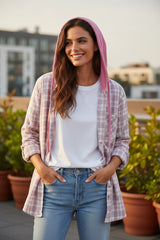 Chaqueta con capucha abotonada *