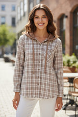 Bout buttoned hooded jacket *