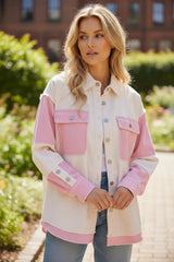 Delicacy Two-Tone Seamed Corduroy Jacket