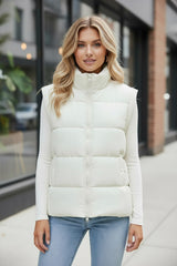 Gilet Oversize à Col Montant