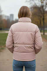 Apricot chaqueta acolchada rosa con cremallera completa