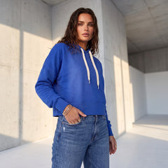 Azul Osck Short Blue Soodie con hombro caído *