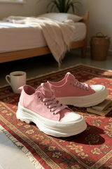 Baskets basses unisexes – Rose