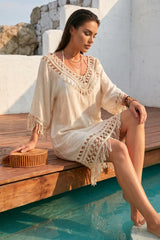 🌴 ESCAPE SUAVE – El vestido bohemio con delicados acabados en crochet