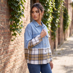 Dank jacket Oversize checkered buttoned *