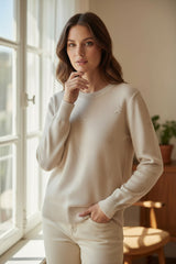 🌸 DOUCEUR FLEURIE – Le pull délicat à la texture cachemire