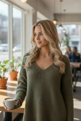 🍃 DOUCEUR NATURELLE – Le pull cocon aux notes végétales