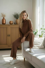 ✨ Douceur Cacao – L’ensemble côtelé col roulé cocooning