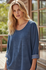 ✨ Haut douceur oversize Bleu délavé