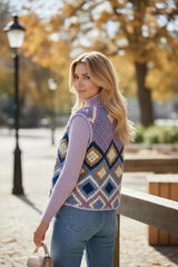 Gilet sans manches à motifs géométriques - 5 designs