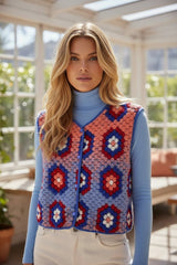 Gilet sans manches à motifs géométriques - 5 designs