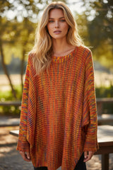 Coupe longue et décontractée multicolore