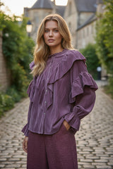 Ensemble 2 pcs : Chemise boutonnée & pantalon