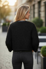 Veste à manches longues effet texturé ✨ Élégance Texturée