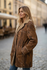 🧥 Veste vintage en peau retournée - EQUITY by SHEARLING