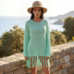 ✨ ESCAPE SUAVE – El vestido de punto verde menta que realza tu verano