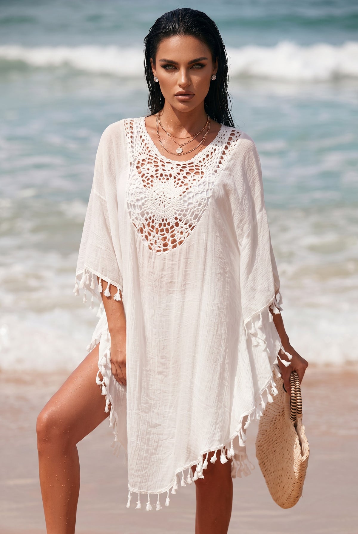 La robe plage bohème blanche qui illumine chaque silhouette